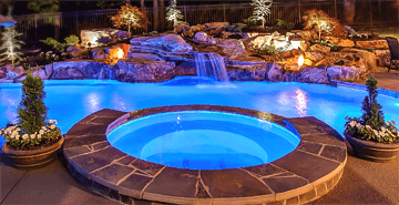 Custom Pool with waterfall